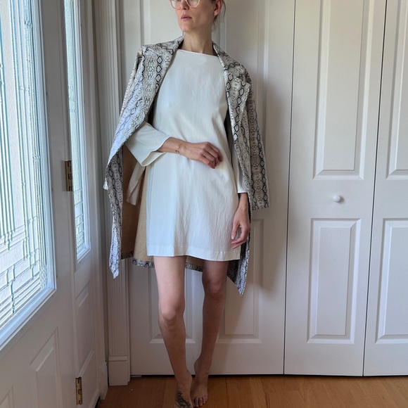 Massimo Dutti White Shift Mini Dress - Picture 2 of 9